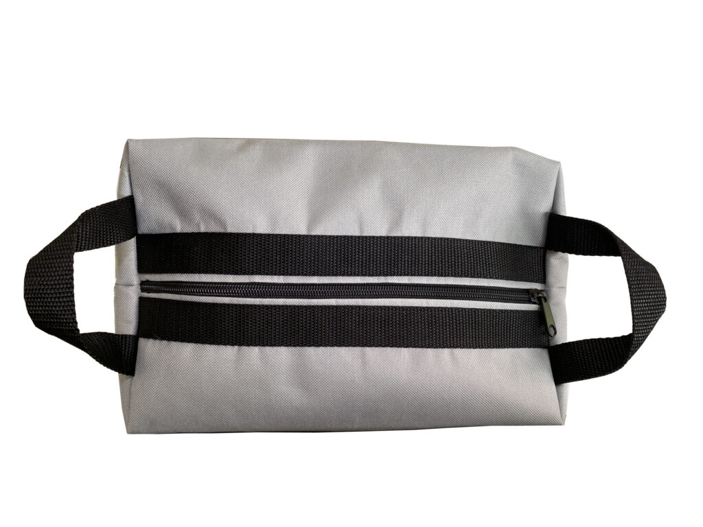 Dop Kit - Silver with Black webbing